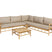 WOOOD Bamboo Hoek Loungeset Loungebank + Koffietafel Inclusief