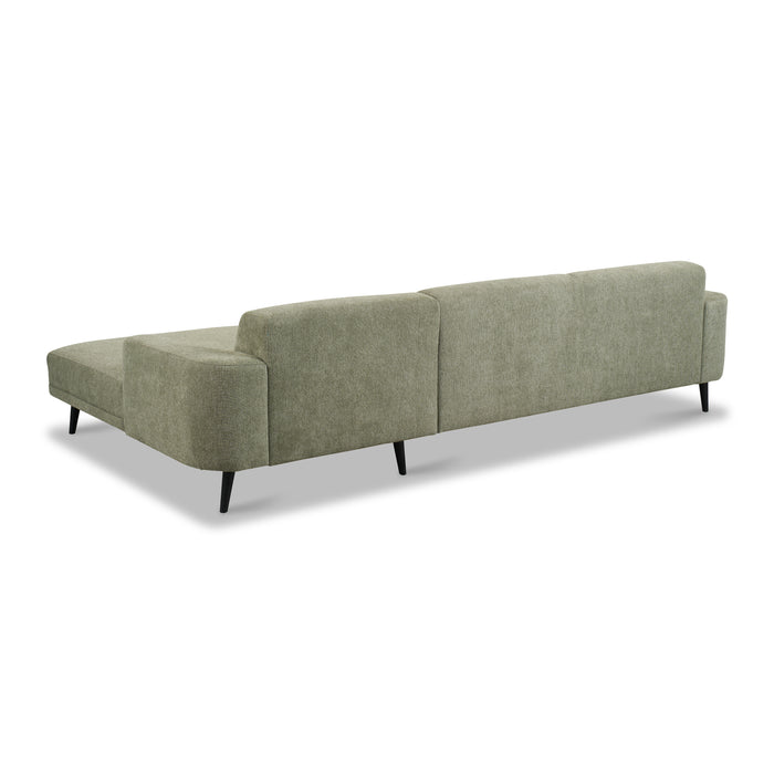by fonQ Flair Hoekbank met Chaise Longue Rechts - Groen