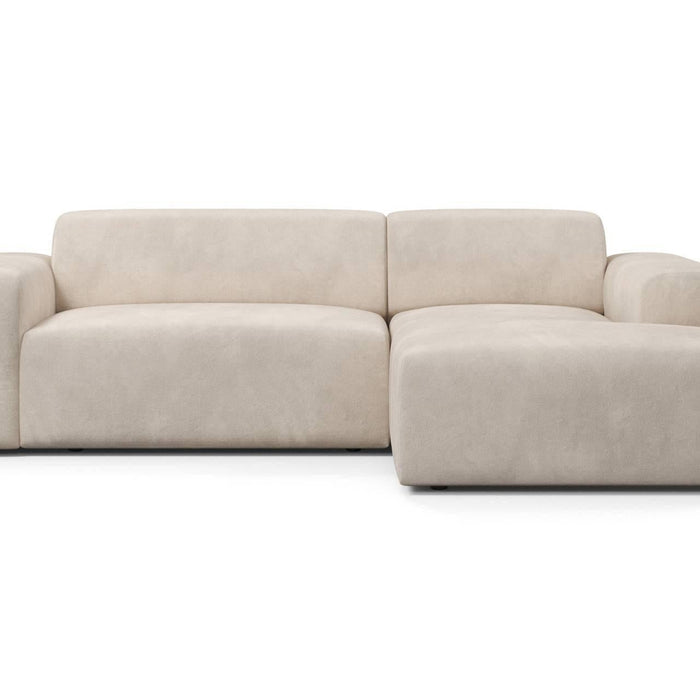 NADUVI Collection Nina Hoekbank Rechts - Velvet - Beige