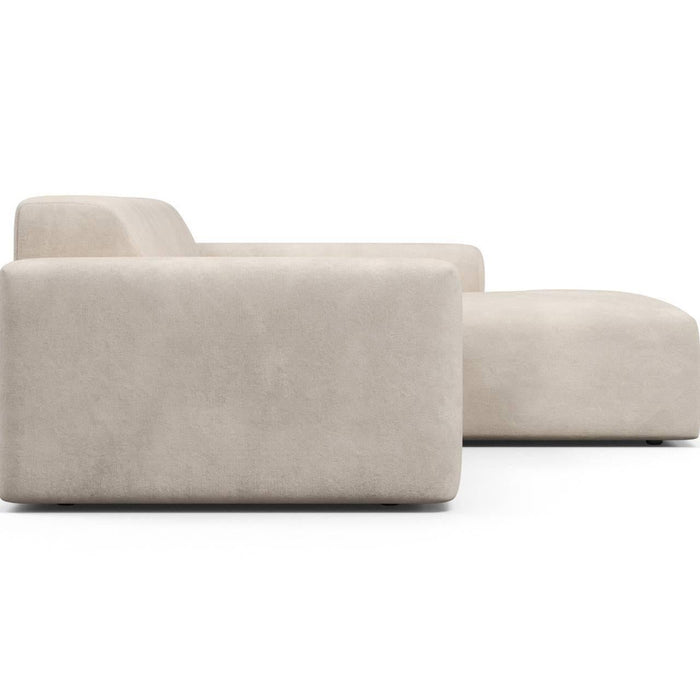 NADUVI Collection Nina Hoekbank Rechts - Velvet - Beige