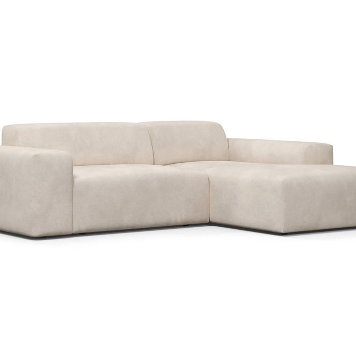 NADUVI Collection Nina Hoekbank Rechts - Velvet - Beige