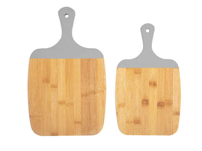 present time - Snijplank set Gourmet - Grijs - 23x38 cm