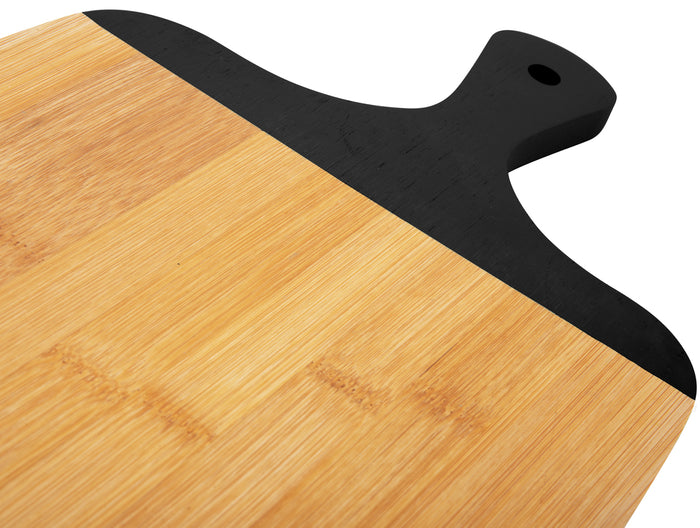 present time - Snijplank set Gourmet - Zwart - 23x38 cm