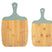 present time - Snijplank set Gourmet - Groen - 23x38 cm