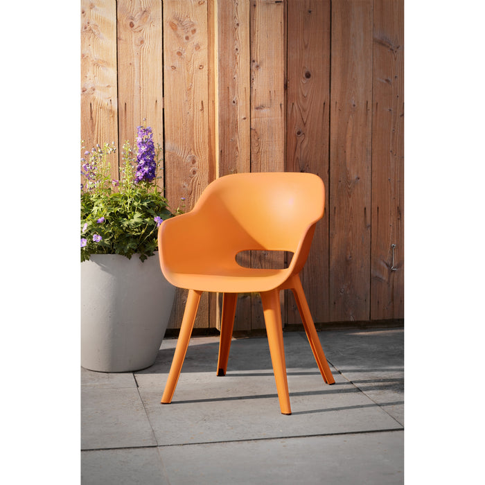 Keter Akola Tuinstoelen - 2 stuks -56.5x55x80cm - Oranje