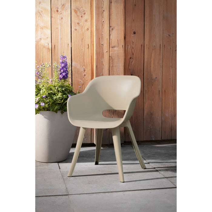 Keter Akola Tuinstoelen - 2 stuks -56.5x55x80cm - Zand