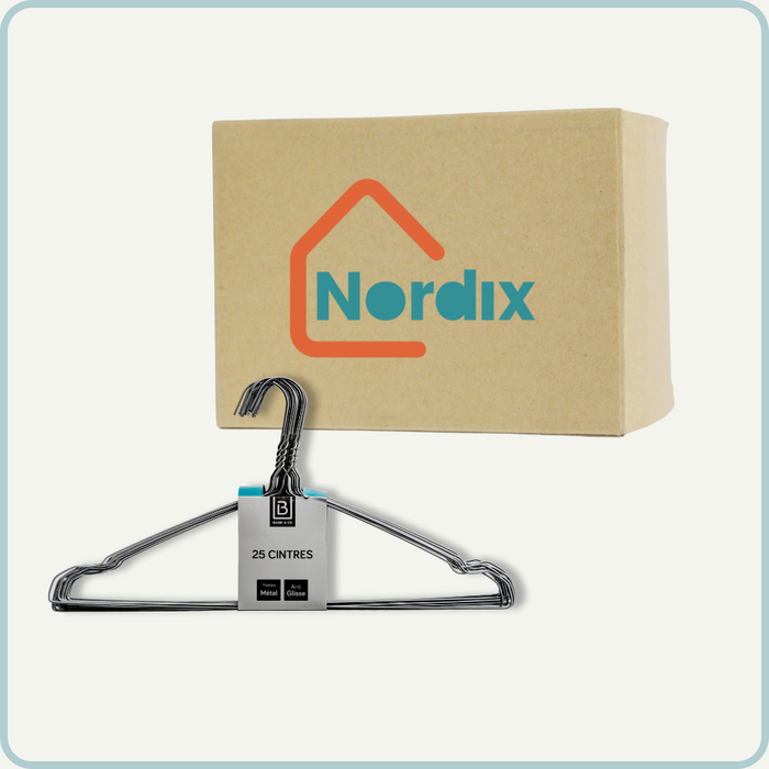 Nordix Kledinghangers set 100 stuks Metaal Zwart Draadhanger Kleerh...