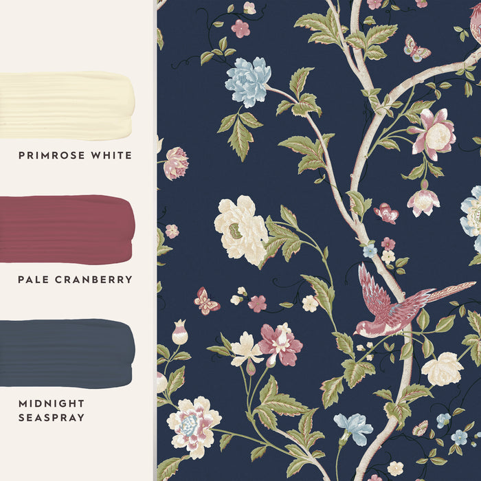 Laura Ashley Summer Palace Behang - Bloemen en Dieren - 10mx52cm -