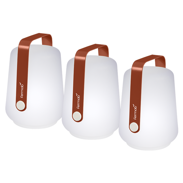 Fermob Balad outdoor tafellampjes - set van 3 - H13,5 cm - Ocre rouge