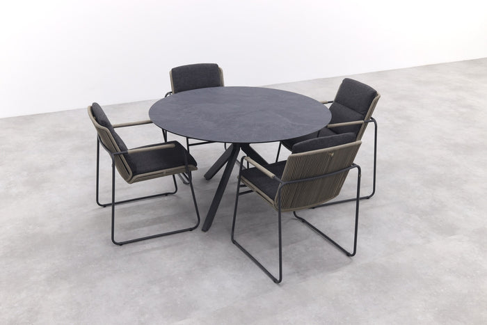 Taste Parma|4SO Locarno ronde tuinset - 5-delig - stapelbaar