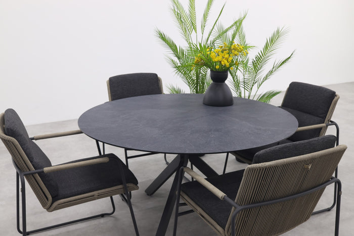 Taste Parma|4SO Locarno ronde tuinset - 5-delig - stapelbaar