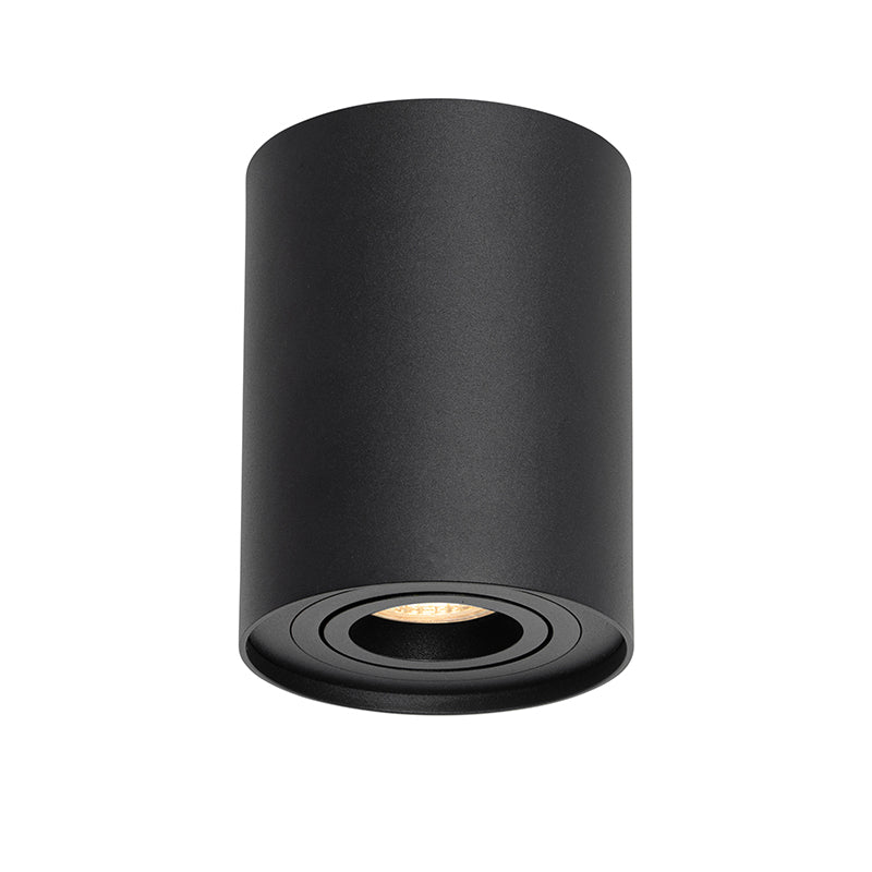 QAZQA Moderne plafondspot zwart draai- en kantelbaar - Rondoo up