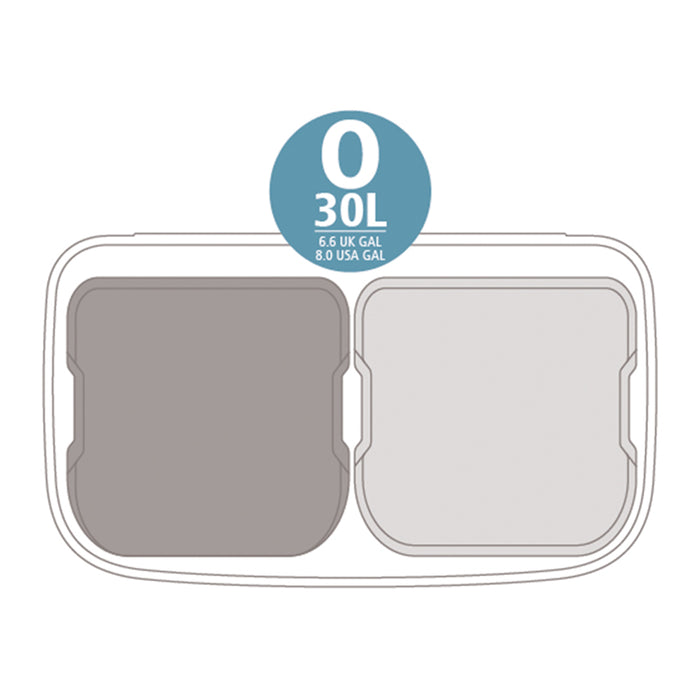 Brabantia Bo Touch Bin Afvalemmer 2 x 30 Liter - Confident Grey