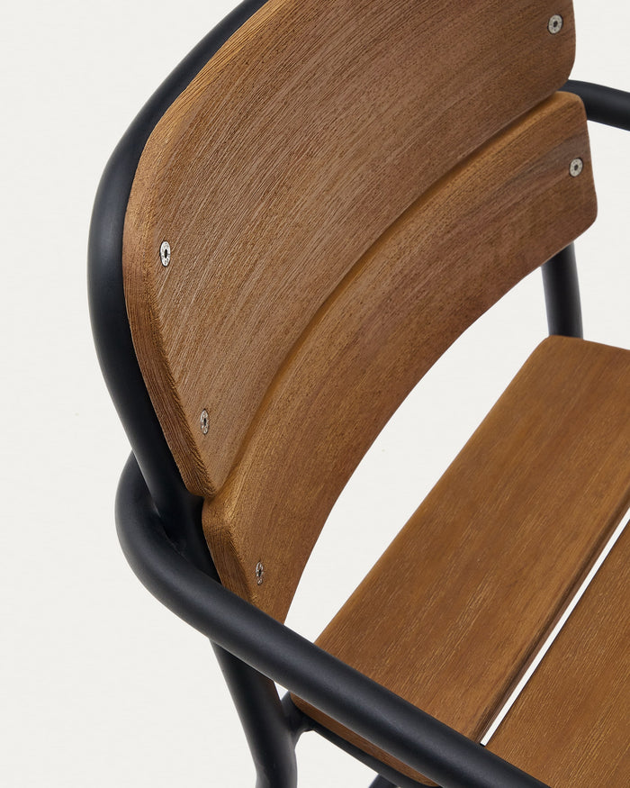 Kave Home - Algueret kruk van massief eucalyptushout met natuurlijke