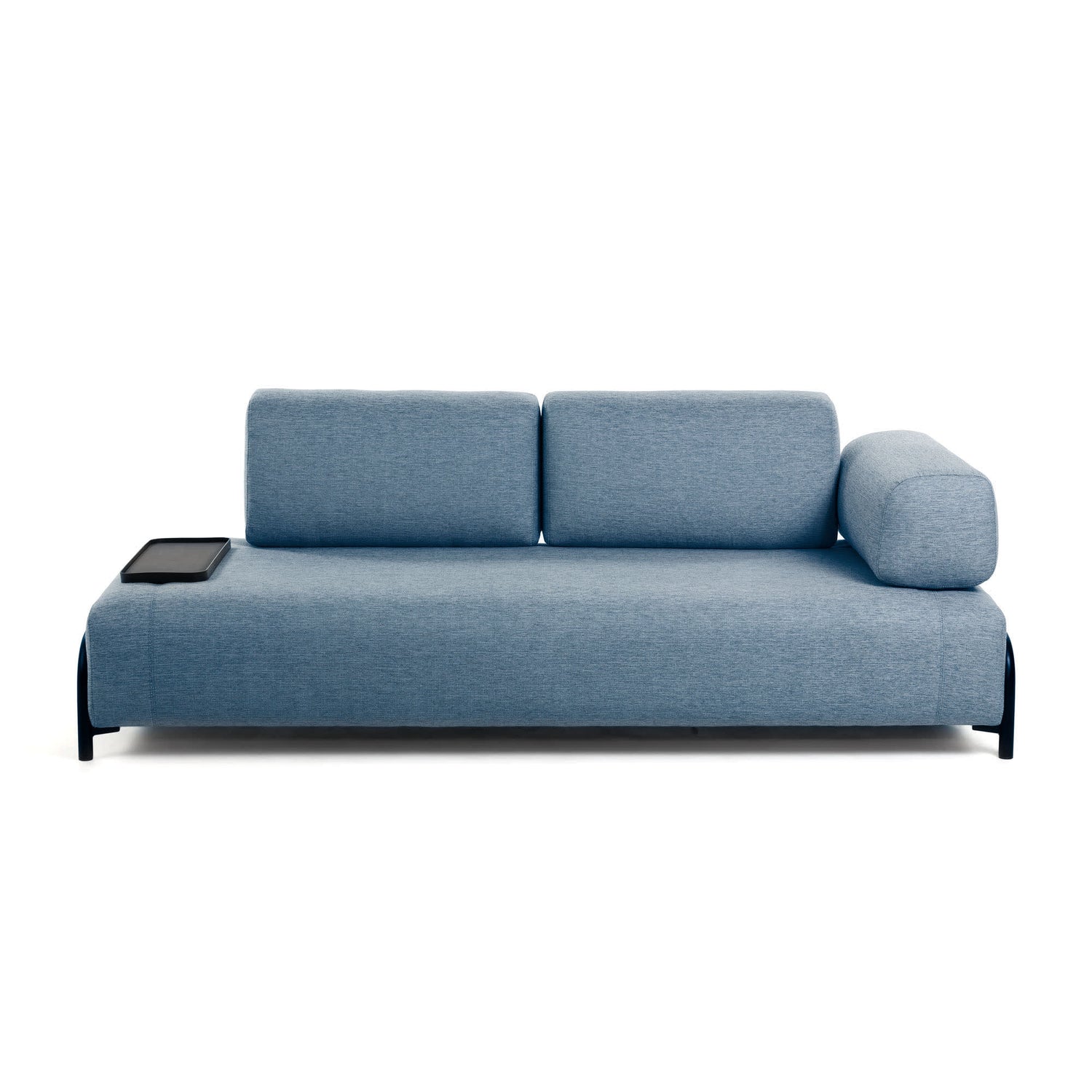 Kave Home - 3-zitsbank Compo blauw met klein dienblad 232 cm