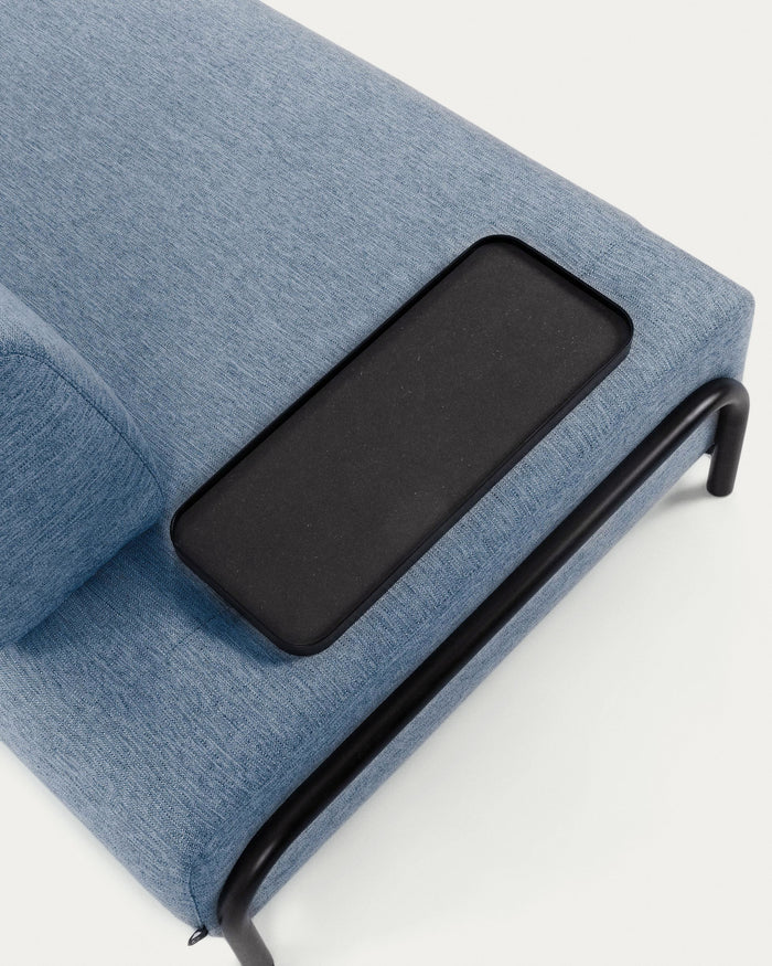 Kave Home - 3-zitsbank Compo blauw met klein dienblad 232 cm