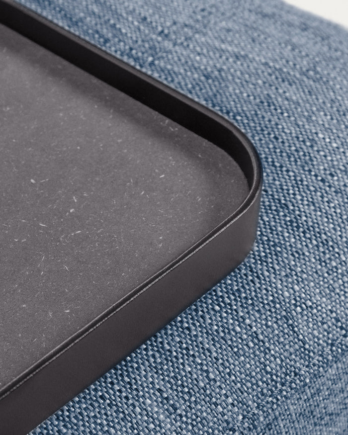 Kave Home - 3-zitsbank Compo blauw met klein dienblad 232 cm