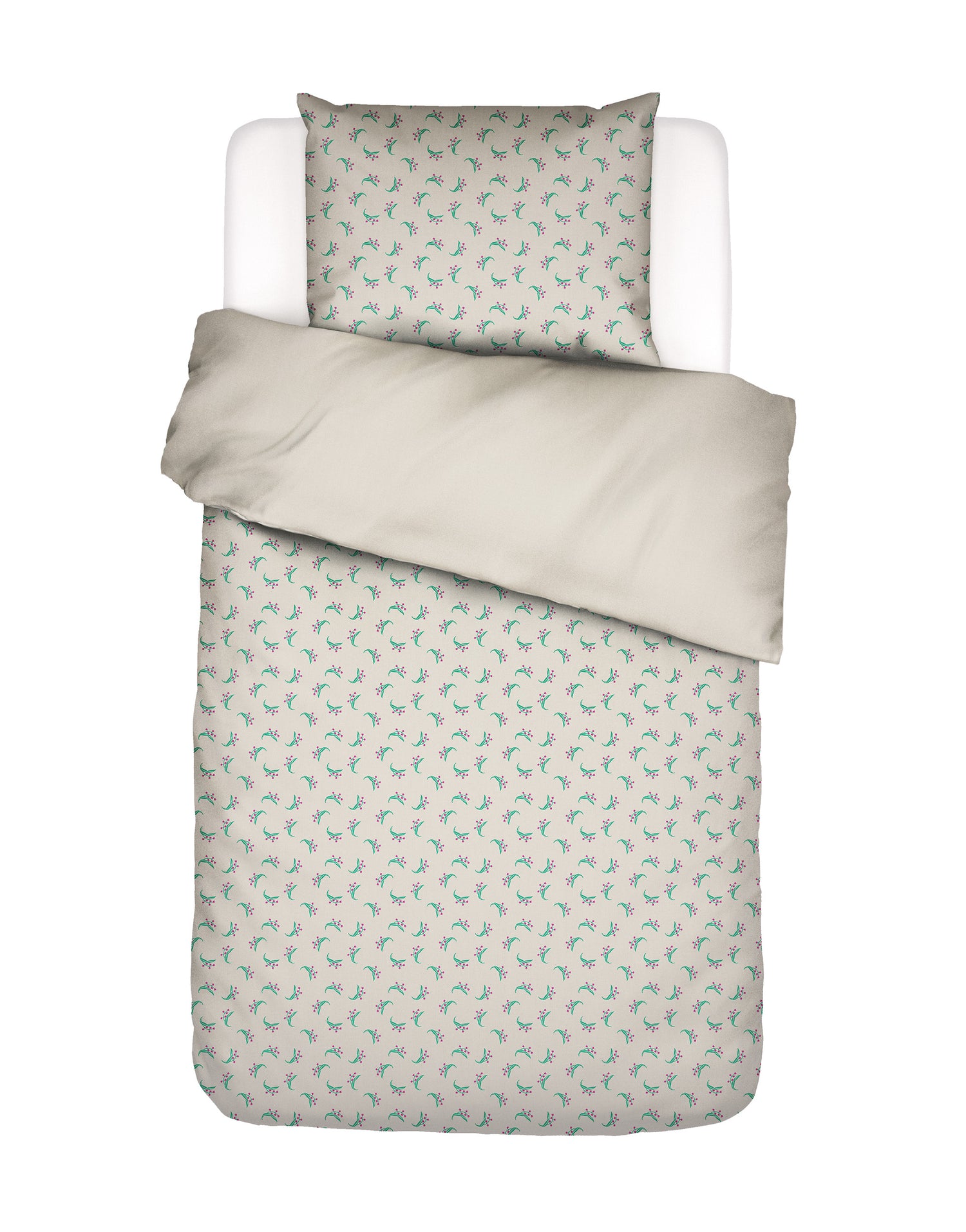 Essenza Lily melody Dekbedovertrek 140 x 220 cm - Tofu taupe