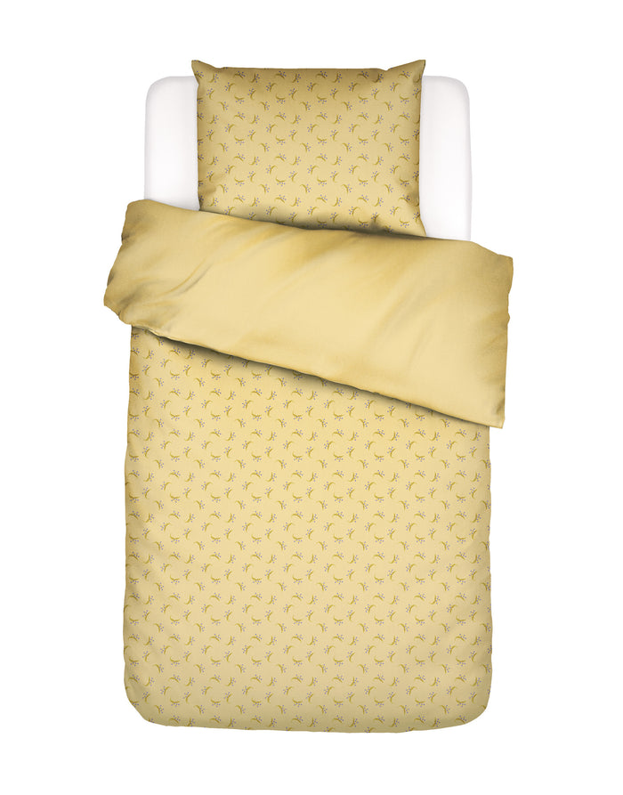 Essenza Lily melody Dekbedovertrek 140 x 220 cm - Lemon yellow