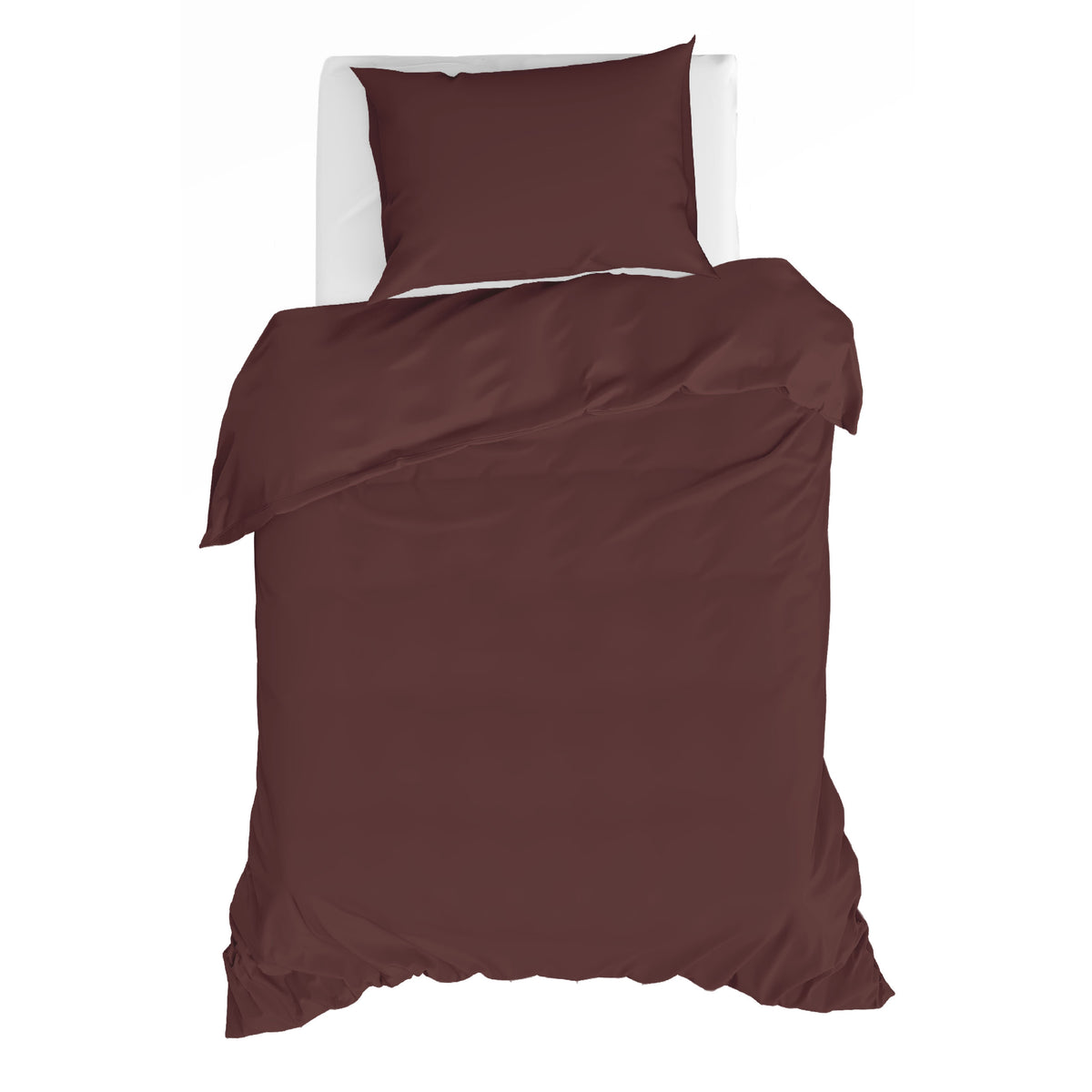 by fonQ Fresh Dekbedovertrek 140 x 200/220 cm - Aubergine