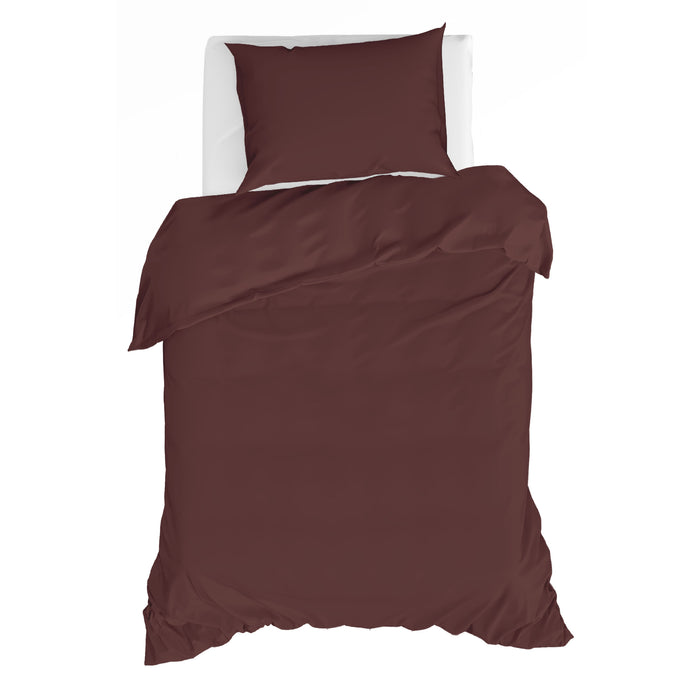 by fonQ Fresh Dekbedovertrek 140 x 200/220 cm - Aubergine