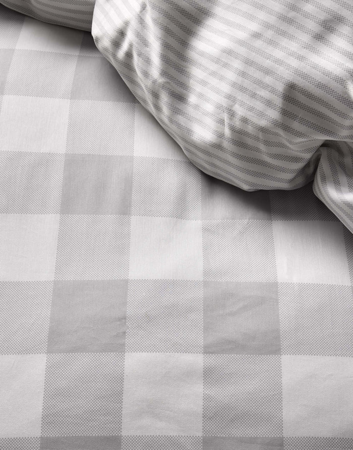 Essenza Chess Dekbedovertrek 200 x 220 cm - Grijs