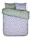 Essenza Zesty cherry Dekbedovertrek 200 x 220 cm - Ijsblauw