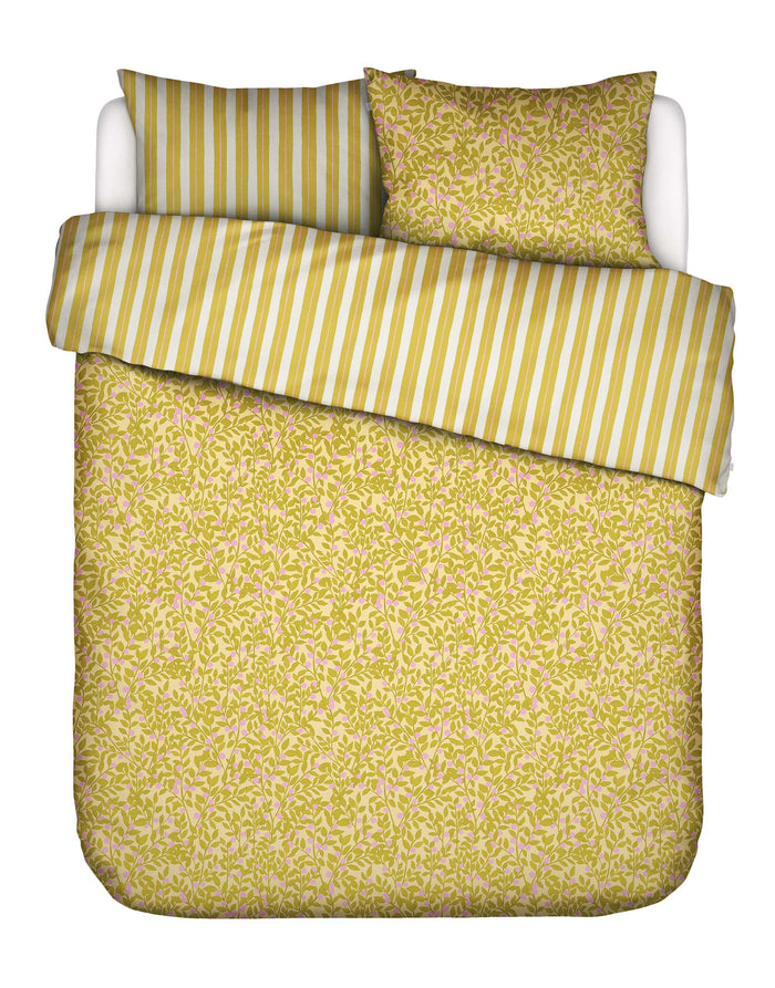 Essenza Petite berry Dekbedovertrek 240 x 220 cm - Lemon yellow