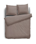 Elegance Dekbedovertrek Uni Percal Katoen Met Bies taupe