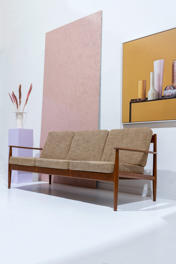 Reliving Midcentury Teakhouten Bankstel Door Grete Jalk Voor France