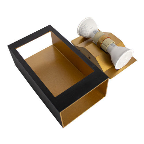 Highlight Wandlamp Eros Zwart - Goud Up & Down 18cm 2 x GU-10