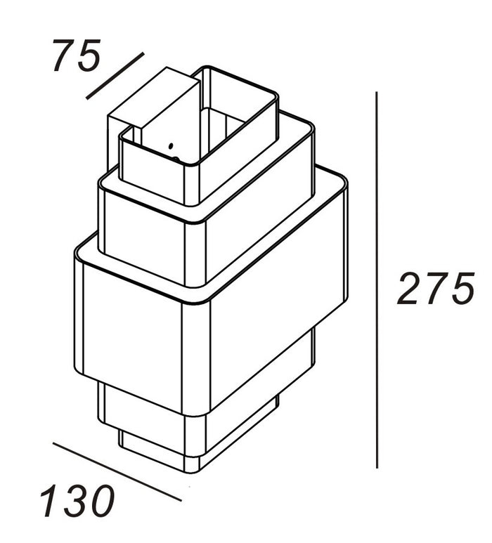 Artdelight Wandlamp Layers Brons Up & Down 27.5 x 20cm excl. 3 x G9