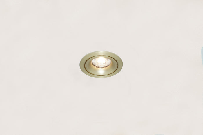 Artdelight Inbouwspot Rond Kantelbaar Mat Goud GU-10