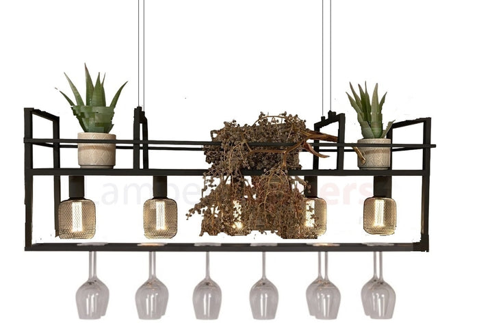 Freelight Hanglamp Barista Zwart 120cm 5 Lichts E27