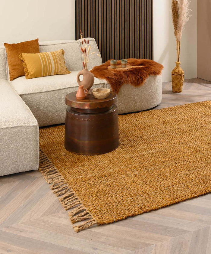 Boho&me Jute vloerkleed Chunky - Boho&me - goud|naturel - 160x230 cm