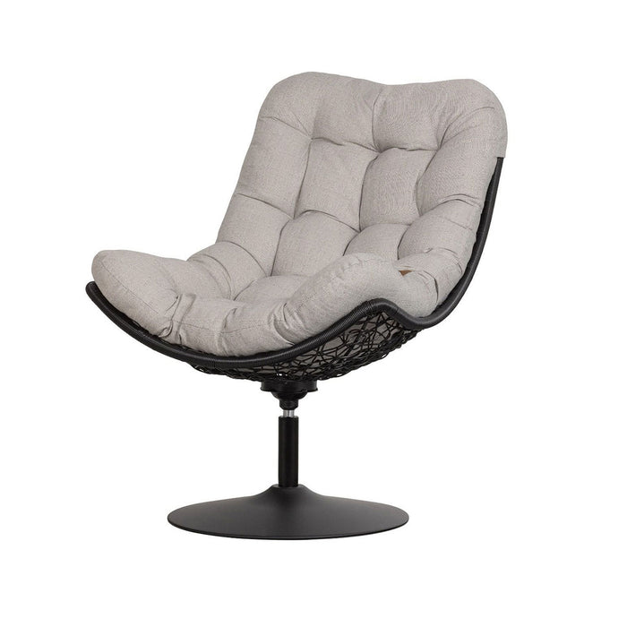 Woood Swivel loungestoel zwart