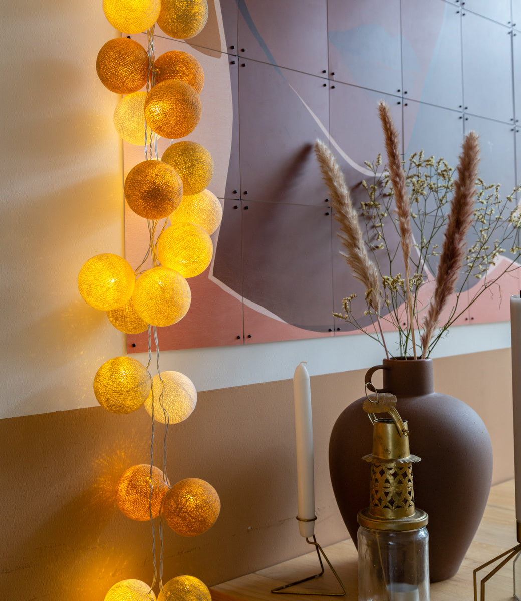 Cotton Ball Lights Regular Lichtslinger beige - Creamy 20
