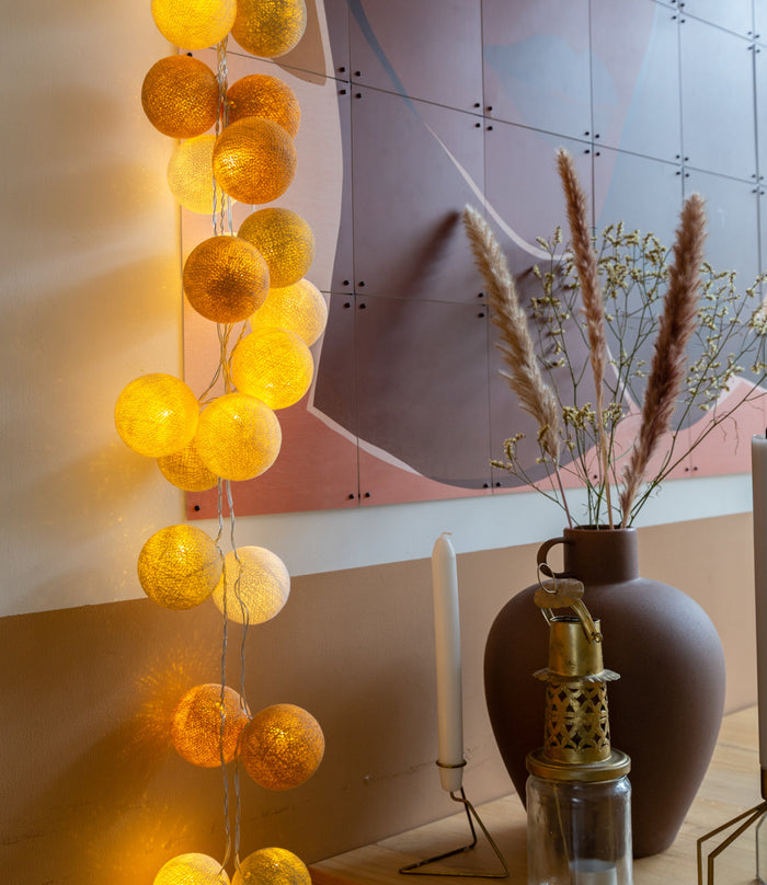 Cotton Ball Lights Regular Lichtslinger beige - Creamy 20