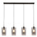 Freelight Hanglamp Ventotto Zwart & Smoke Glas 4 Lichts