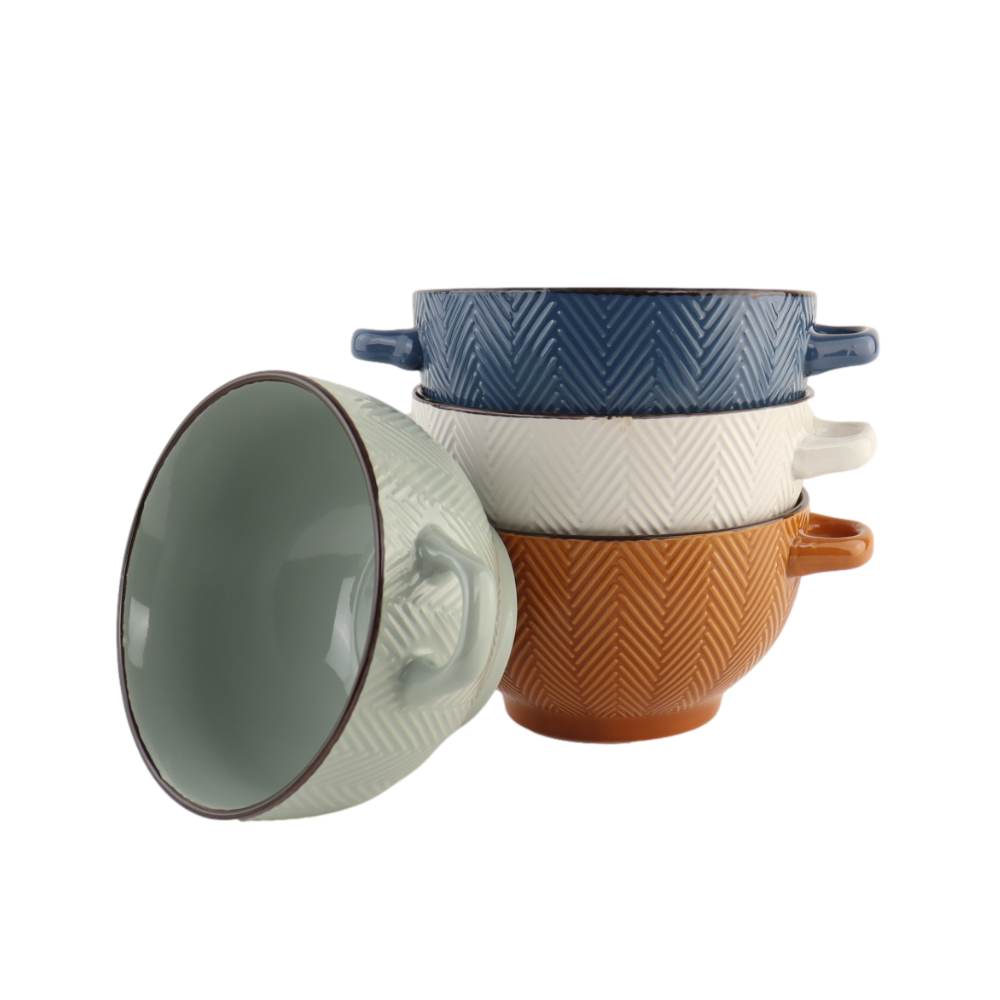 OTIX Soepkommen met Oor Set van 4 Soepbeker Verschillende kleuren S...