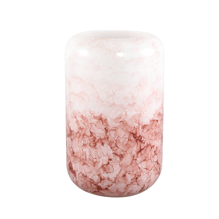 PTMD Urish Pink glass vase watercolored look round L