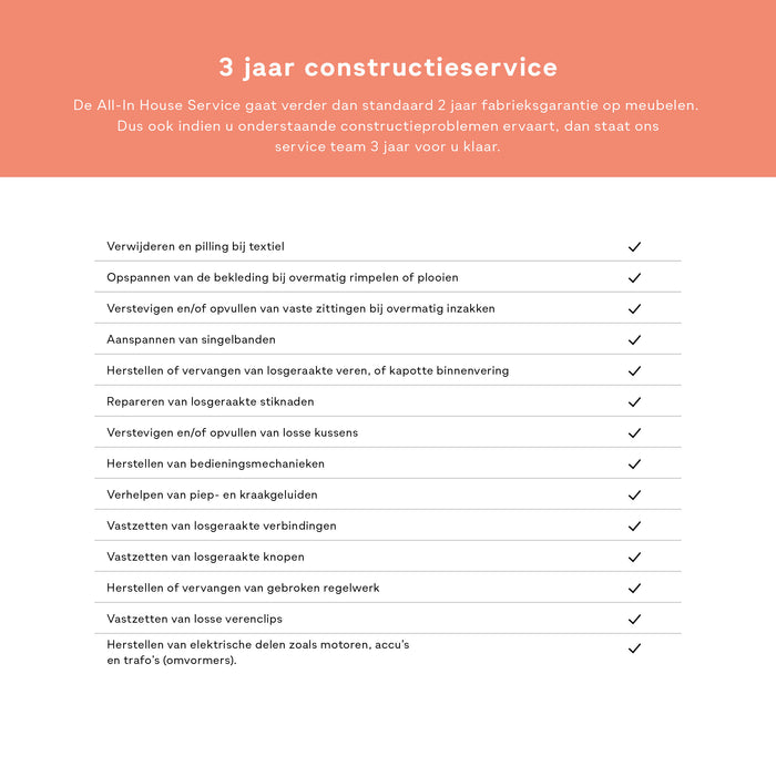 All-in House Service - Rechte Bank – incl. 3 Jaar Garantie