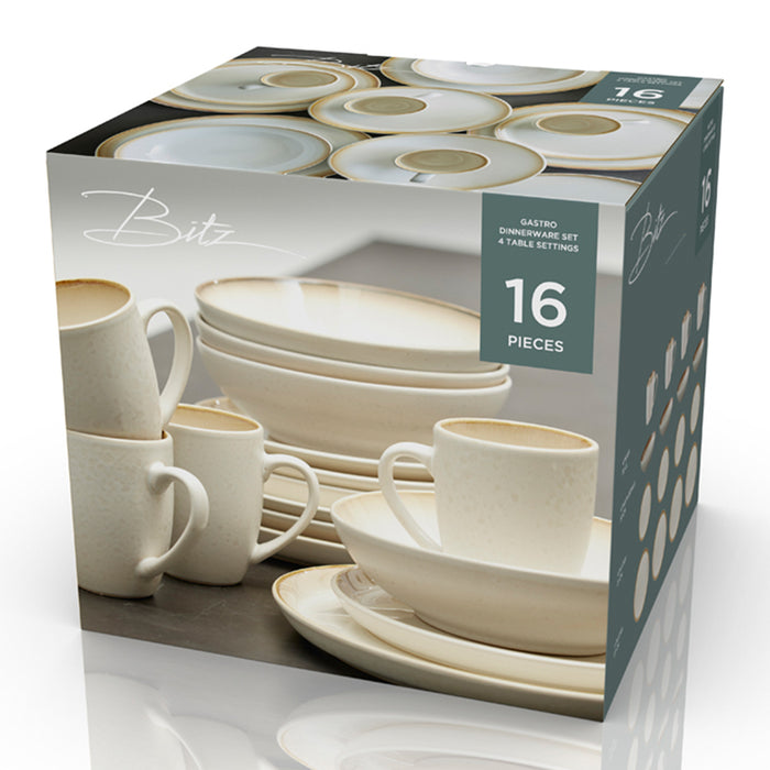 Bitz Gastro Serviesset 16-delig - Crème