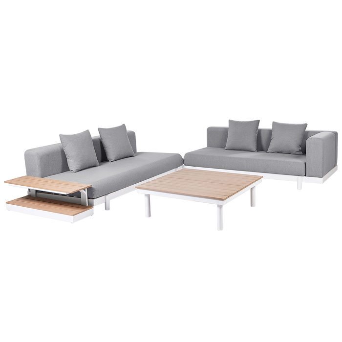 Beliani - MISSANELLO - Loungeset - Grijs - Aluminium|Polyester