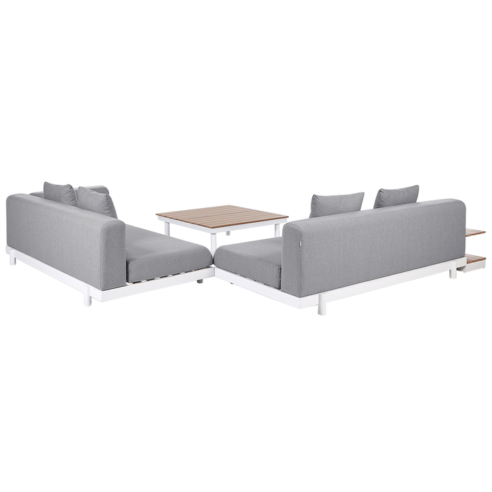 Beliani - MISSANELLO - Loungeset - Grijs - Aluminium|Polyester