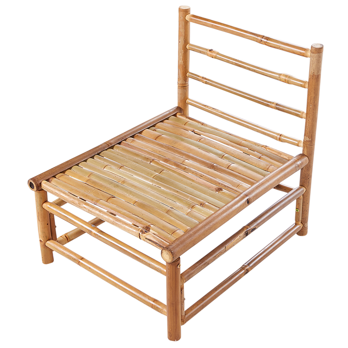 Beliani - CERRETO - Loungeset 4-zits hoekbank - Taupe - Bamboehout