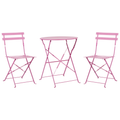 Beliani - FIORI - Bistroset voor 2 - Roze - Staal