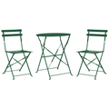 Beliani - FIORI - Bistroset voor 2 - Donkergroen - Staal
