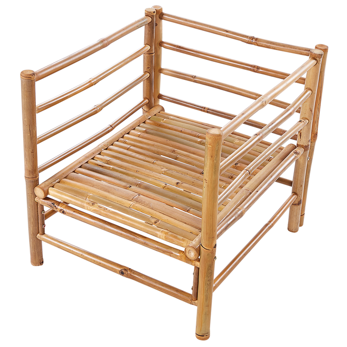 Beliani - CERRETO - Tuinstoel - Taupe - Bamboe