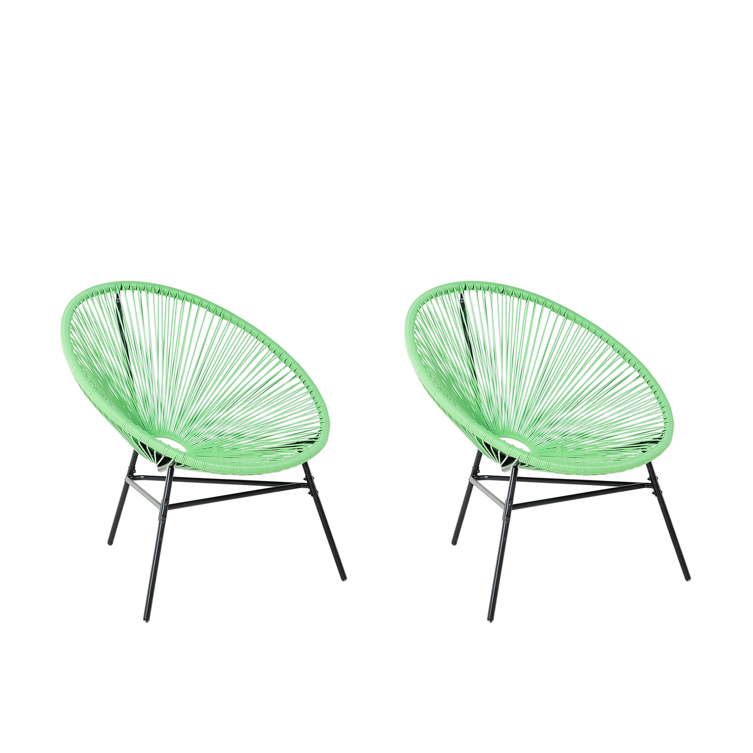 Beliani ACAPULCO set van 2 stoelen groen